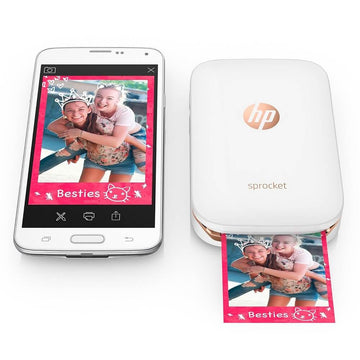 HP Sprocket Photo Printer, Portable Print Social Media Photos on 2x3" Sticky-Backed Paper (Container Product Without Box) - Imported from UK